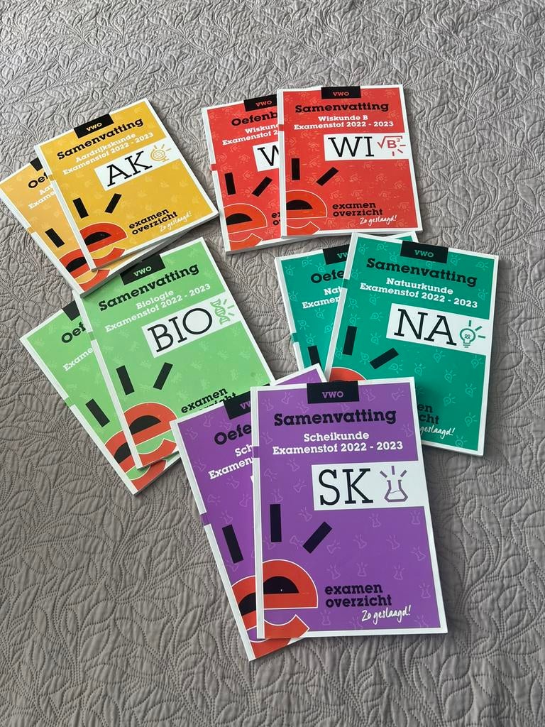 Verschillende samenvatting / oefenboeken VWO, 2022/2023, VWO, Ophalen of Verzenden, Nederlands, ExamenOverzicht
