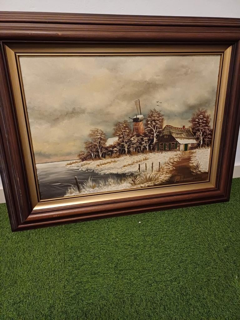 SCHILDERIJ  olieverf, Antiek en Kunst, Ophalen of Verzenden