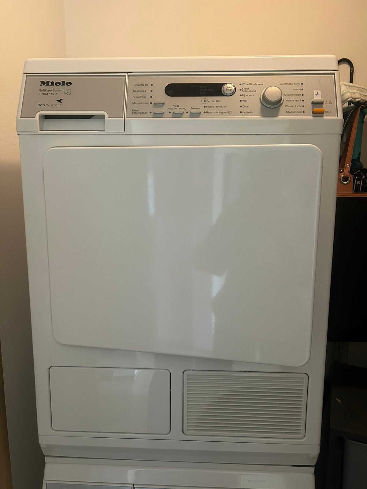 Miele T8847 WP warmtepompdroger - in zeer nette staat, Witgoed en Apparatuur, Ophalen, 6 tot 8 kg, Gebruikt, Minder dan 85 cm