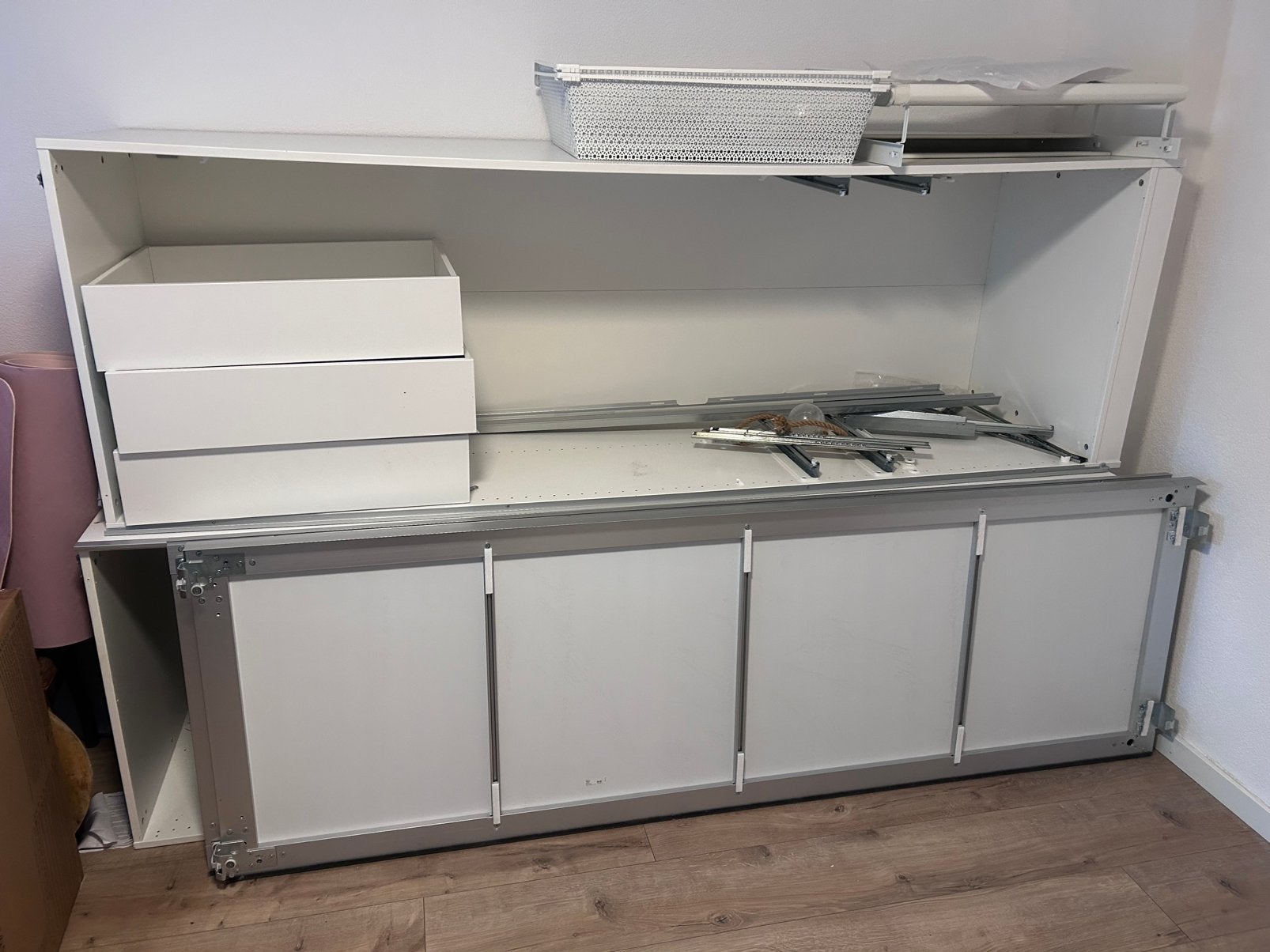 Pax kledingkast met schuifdeuren, Ophalen, 200 cm of meer, 150 tot 200 cm, Met lade(s)