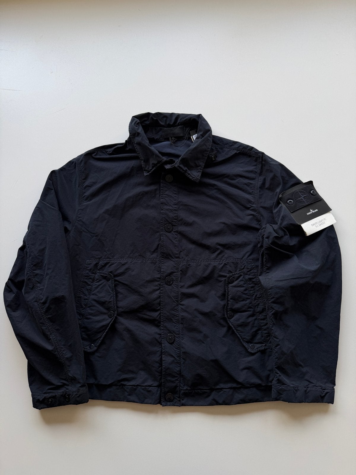 Stone Island David Light-TC S.I. Ghost Jacket Maat L, Ophalen of Verzenden, Nieuw, Maat 52/54 (L), Zwart