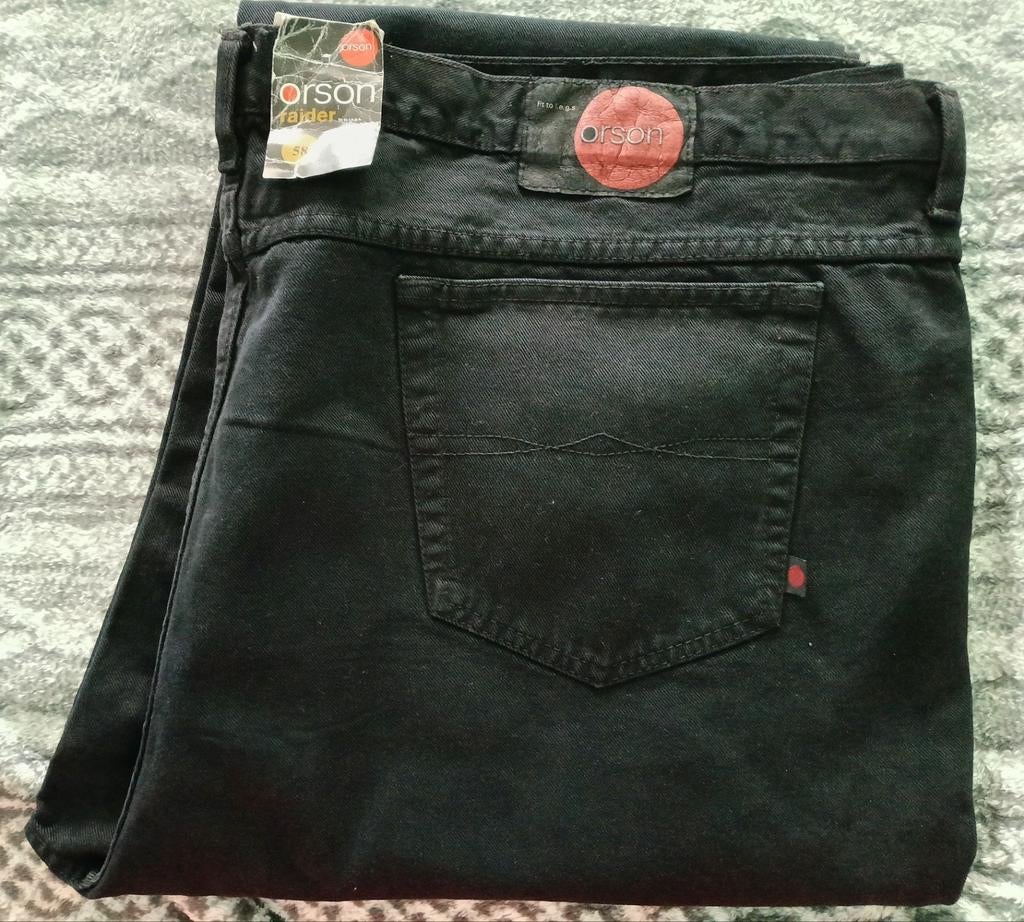 Orson Raider zwarte jeans W58 L32, Kleding | Heren, Grote Maten, Ophalen of Verzenden, Zo goed als nieuw, Zwart, Broek of Spijkerbroek