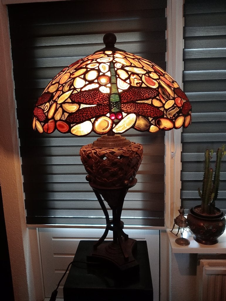 Grote Tiffany libelle tafellamp, Ophalen
