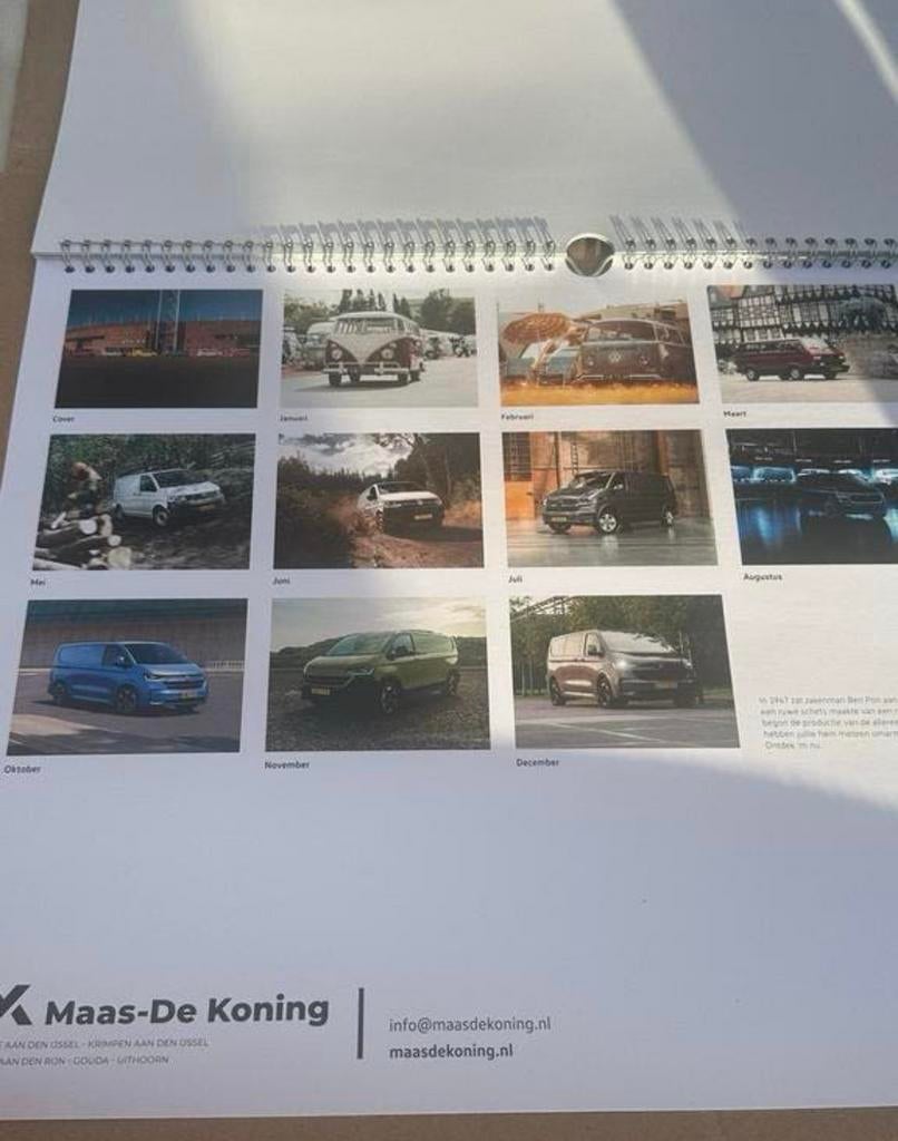 Vw transporter kalender 25/26 nieuw. Voor verzameling, Ophalen of Verzenden, Nieuw, Volkswagen