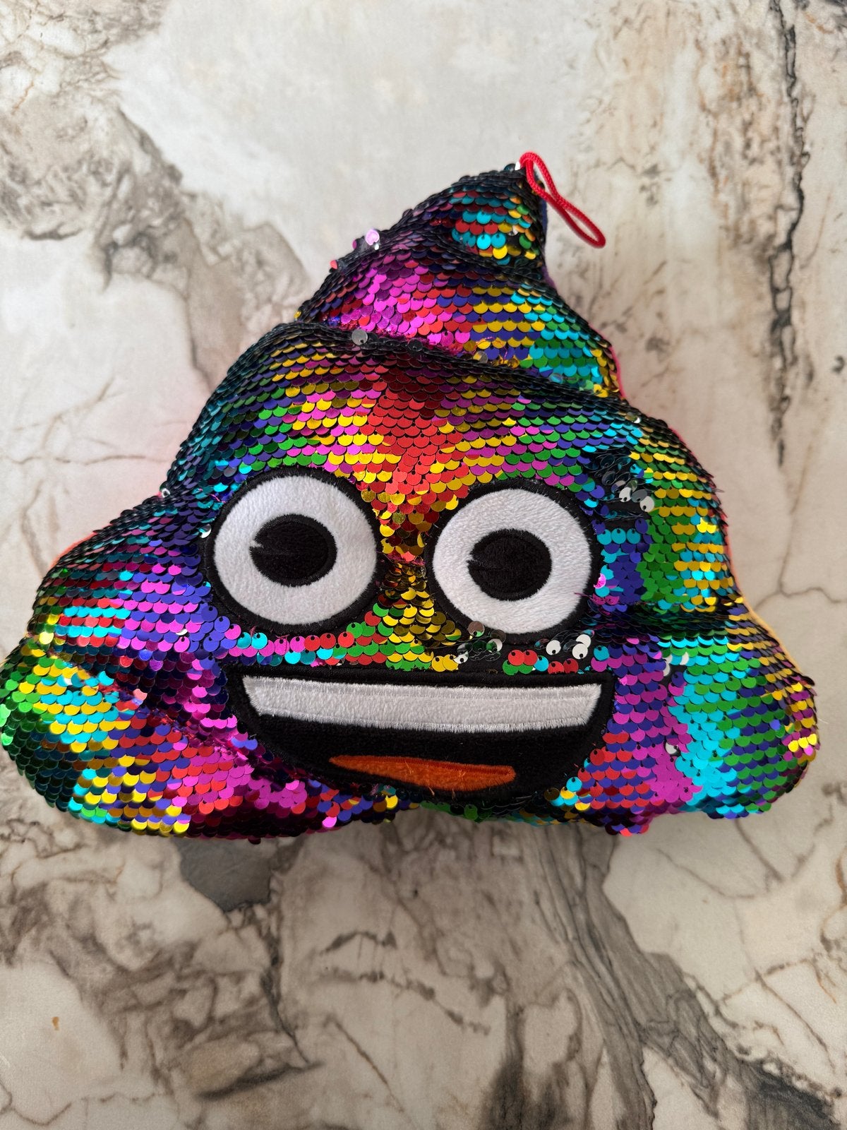 Emoji Drol Kussen met Omkeerbare Pailletten, Overige merken, Overige karakters, Overige typen, Ophalen of Verzenden