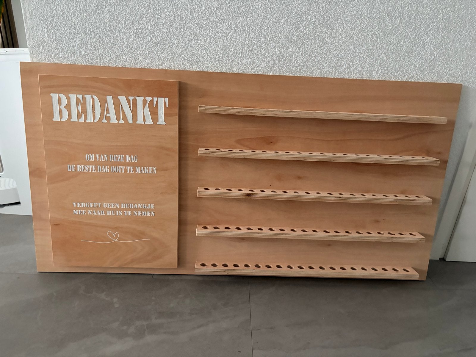Bedankjesbord voor bruiloft of feest - Hout, Ophalen, Zo goed als nieuw, Versiering, Geboorte of Huwelijk