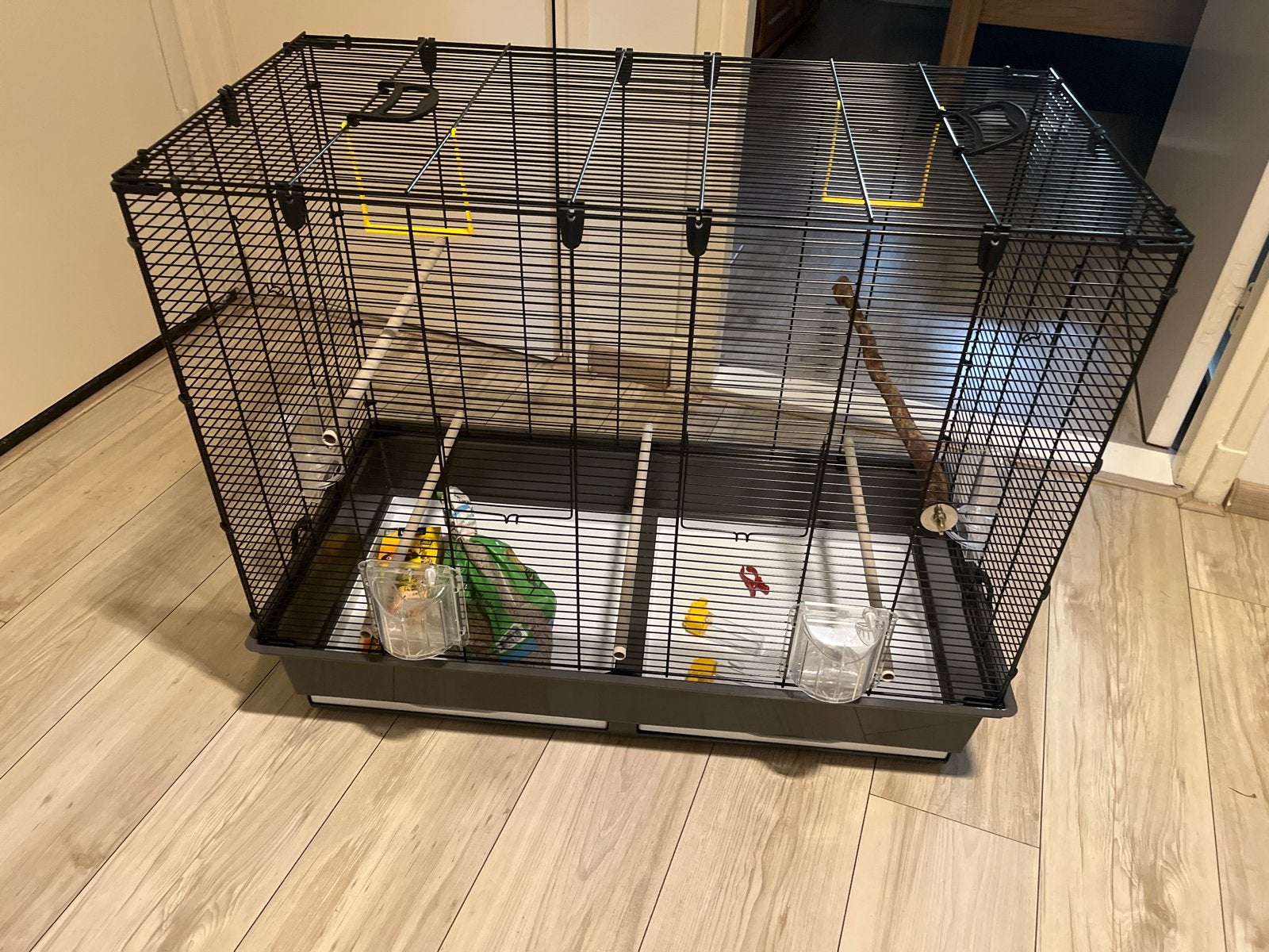 Vogelkooi te koop voor agopornis, Dieren en Toebehoren, Ophalen, Zo goed als nieuw, Metaal, Vogelkooi