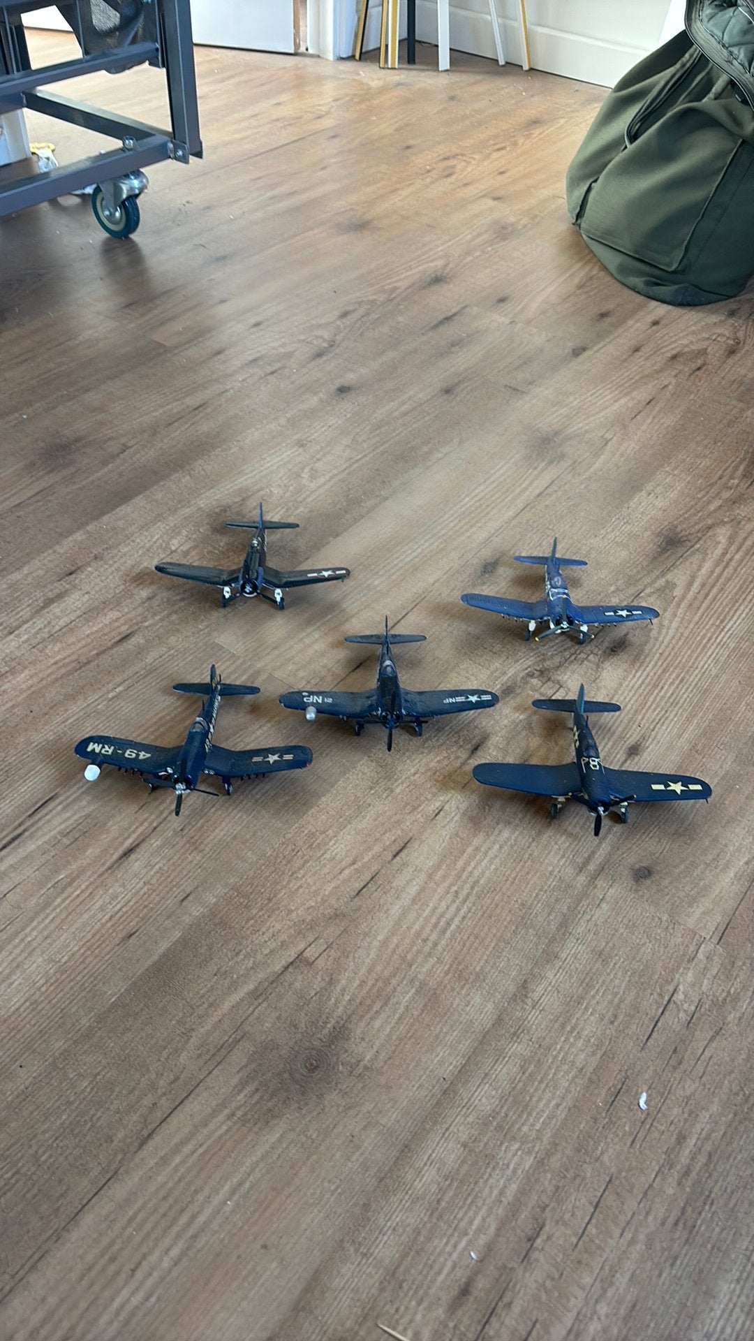 C) 5x Corsair 1/72 vliegtuig WW2 gebouwd veel partij US, 1:72 tot 1:144, Gebruikt, Revell, Ophalen of Verzenden