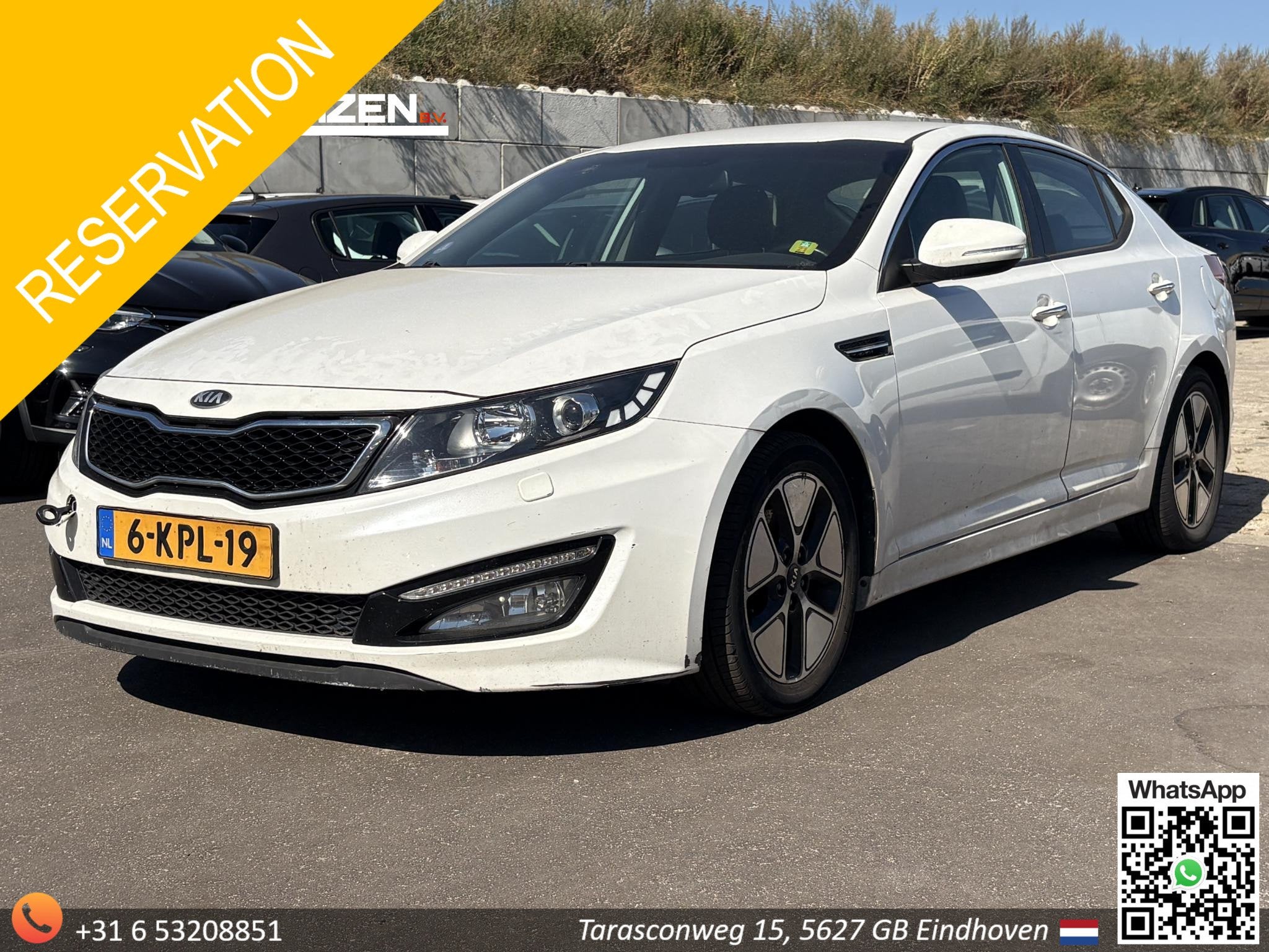 Kia Optima 2.0 CVVT Hybrid Super Pack | VERSNELLINGSBAK DEFE, Auto's, Kia, Euro 5, Gebruikt, Zwart, Optima