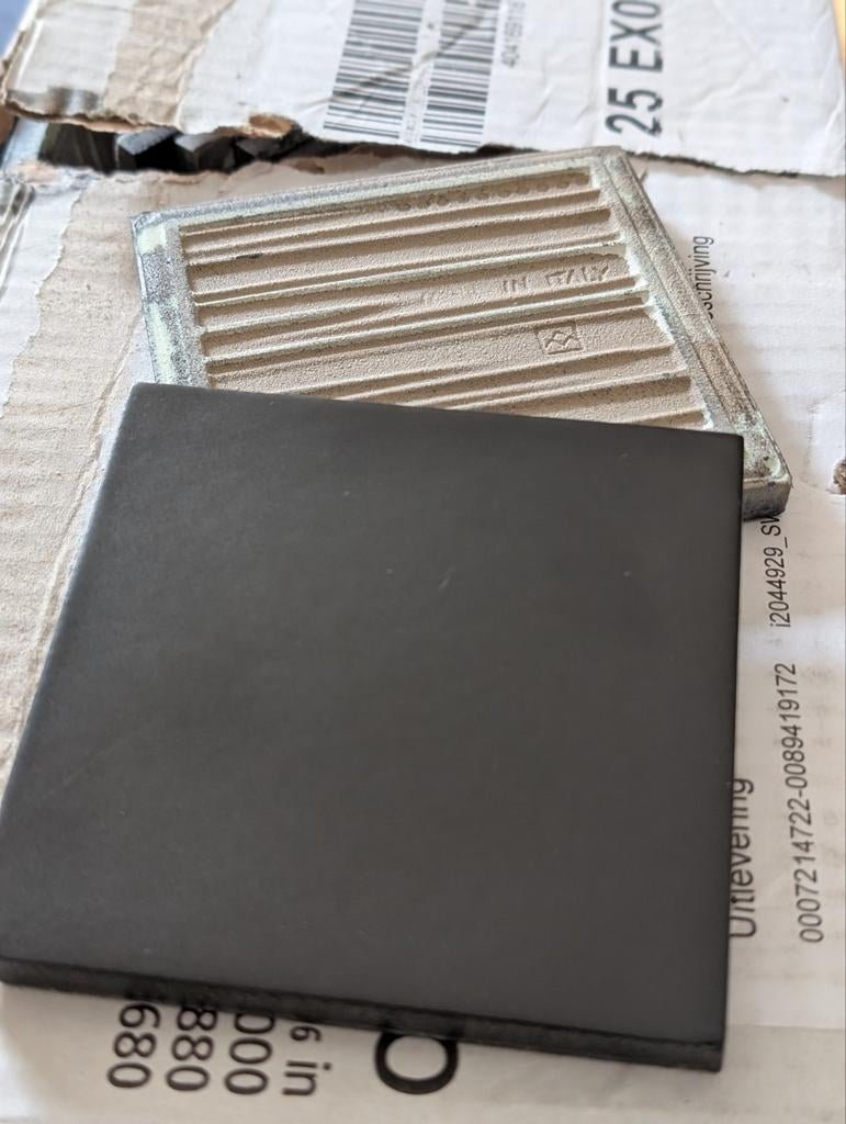 VT wonen Nero badkamer vloertegels 10x10cm, Doe-het-zelf en Verbouw, Tegels, Ophalen, Keramiek, Nieuw, Minder dan 20 cm