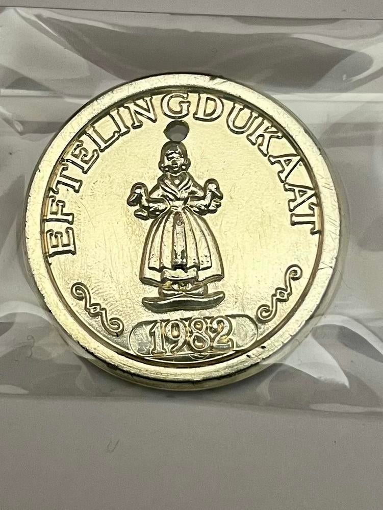 Efteling dukaat 1982 ganzenhoedster, Ophalen of Verzenden, Zo goed als nieuw, Overige typen