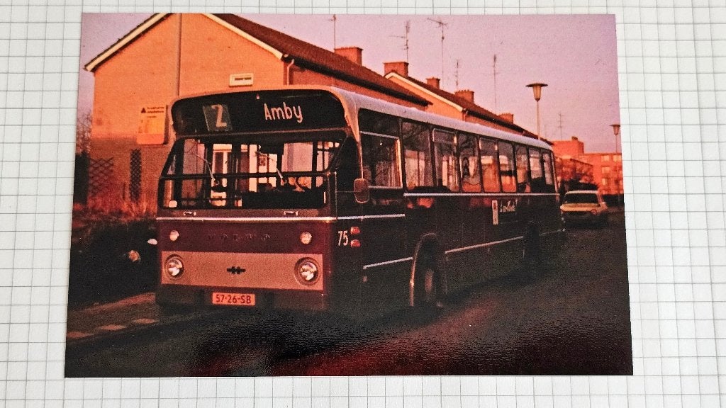 Foto BUS SM Maastricht 75, Verzamelen, Spoorwegen en Tramwegen, Verzenden, Gebruikt, Bus of Metro, Overige typen
