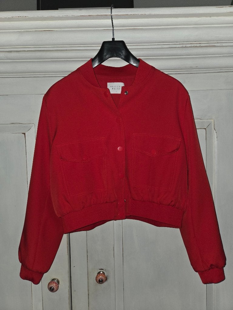 Rood bomber jasje, Sisters points, zgan, Maat 38/40 (M), Sisters Point, Ophalen of Verzenden, Zo goed als nieuw