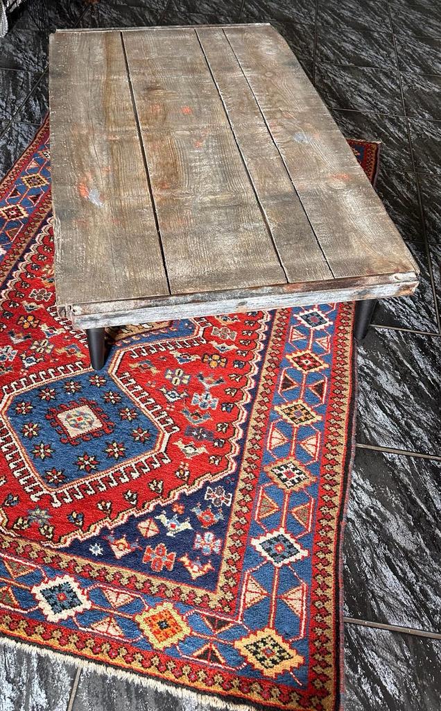 Salontafel steenschot zelf gemaakt, Huis en Inrichting, Tafels | Salontafels, Ophalen, Gebruikt, 50 tot 100 cm, 100 tot 150 cm