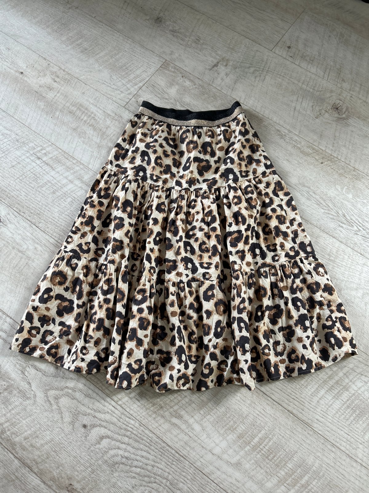 Shoeby Maxi Rok Panterprint Maat 146/152, Ophalen, Zo goed als nieuw, Meisje, Jurk of Rok