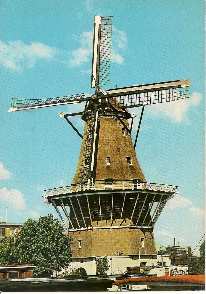 Ansichtkaart Amsterdam De Bloem Korenmolen, Ophalen of Verzenden, 1960 tot 1980, Ongelopen, Noord-Holland
