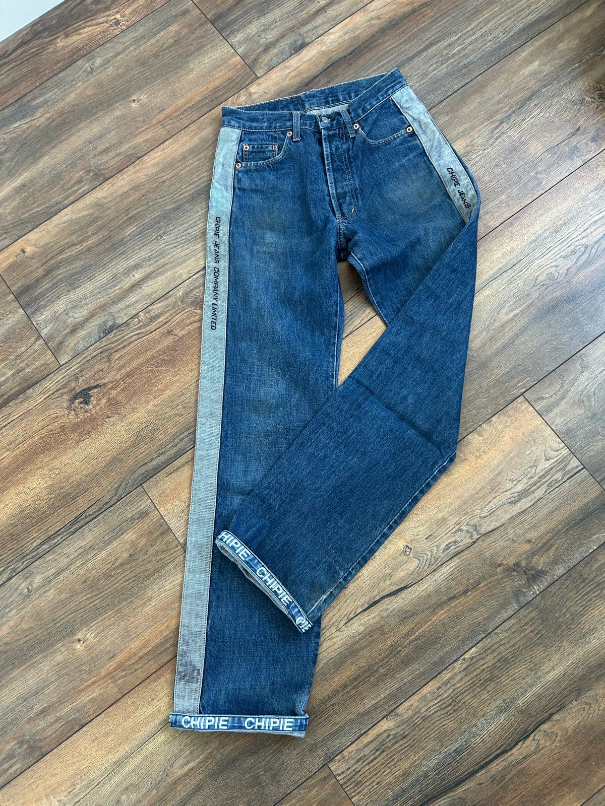 Vintage Chipie spijkerbroek W27, Ophalen of Verzenden, Gedragen, Blauw, W27 (confectie 34) of kleiner