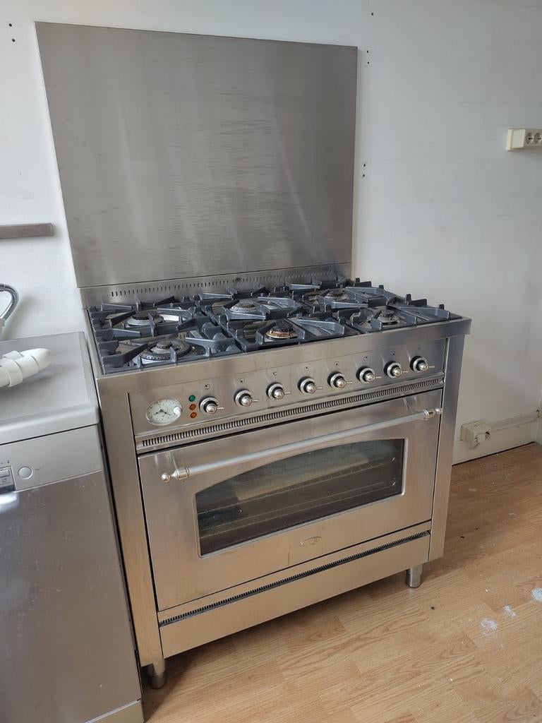 Boretti 6-pits gasfornuis en oven, Ophalen, Gebruikt, 60 cm of meer, Gas