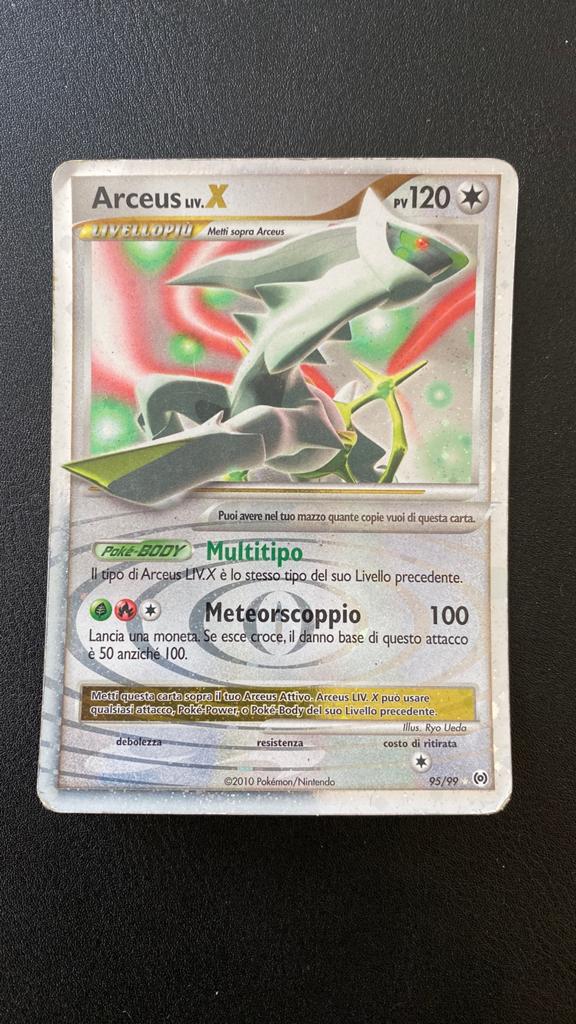 Pokemon arceus lv X 95/99 holo italiaans, Ophalen of Verzenden, Gebruikt, Losse kaart