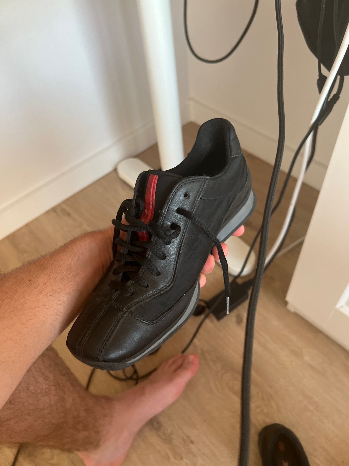 prada shoe vintage, Kleding | Dames, Ophalen of Verzenden, Zo goed als nieuw, Zwart, Sneakers of Gympen