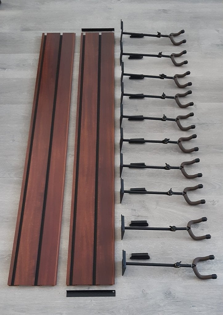 Stringswing Slatwall hanger 10 guitars Walnut, Ophalen, Zo goed als nieuw, Overige typen
