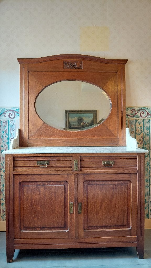 Antiek Dressoir Marmer, Ophalen, Gebruikt, Overige materialen, 50 tot 75 cm