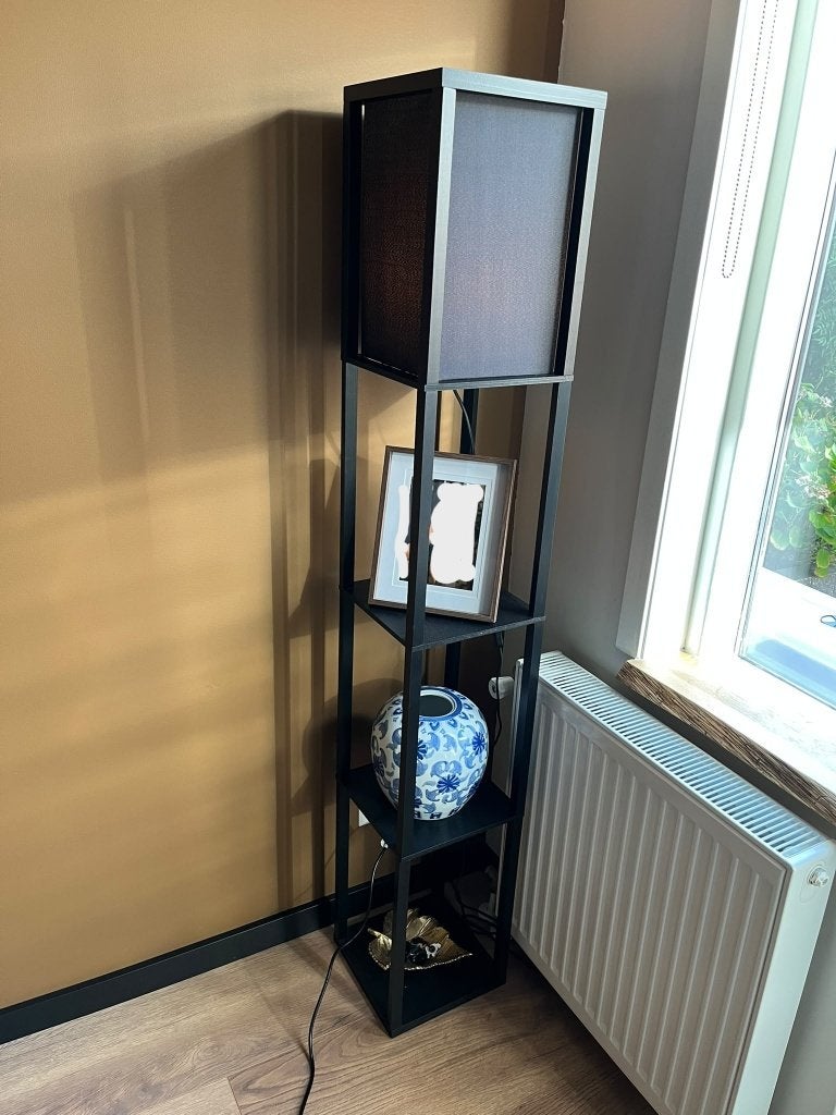 Staande lamp / houten vloerlamp, Ophalen, Zo goed als nieuw, Hout, 150 tot 200 cm