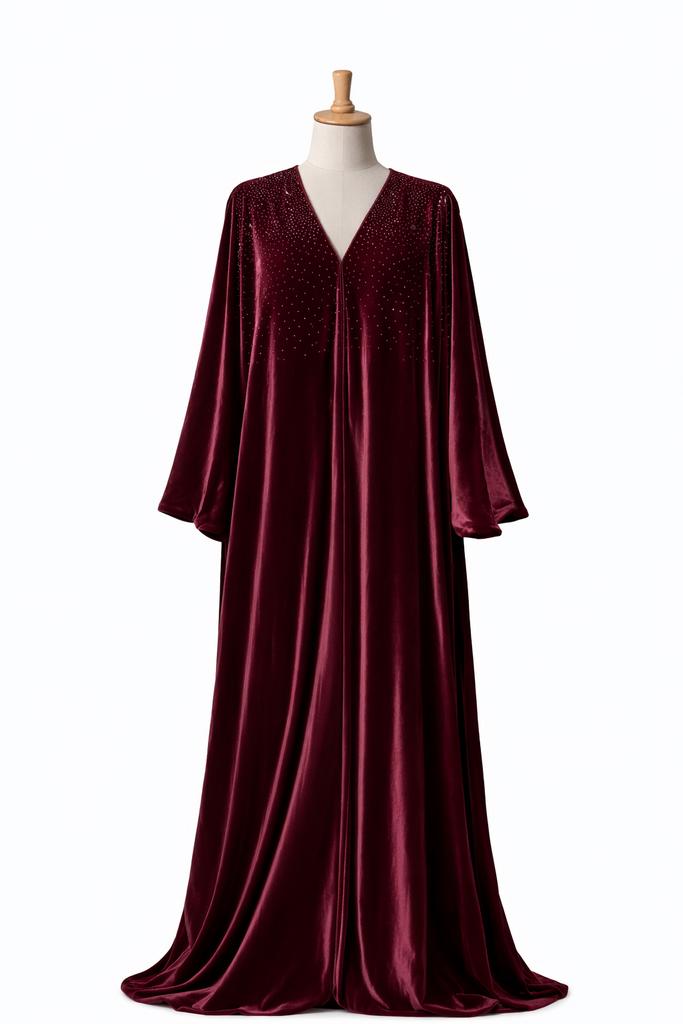 Velvet Dubai Abaya, Kleding | Dames, Overige typen, Verzenden, Zwart, Maat 46/48 (XL) of groter