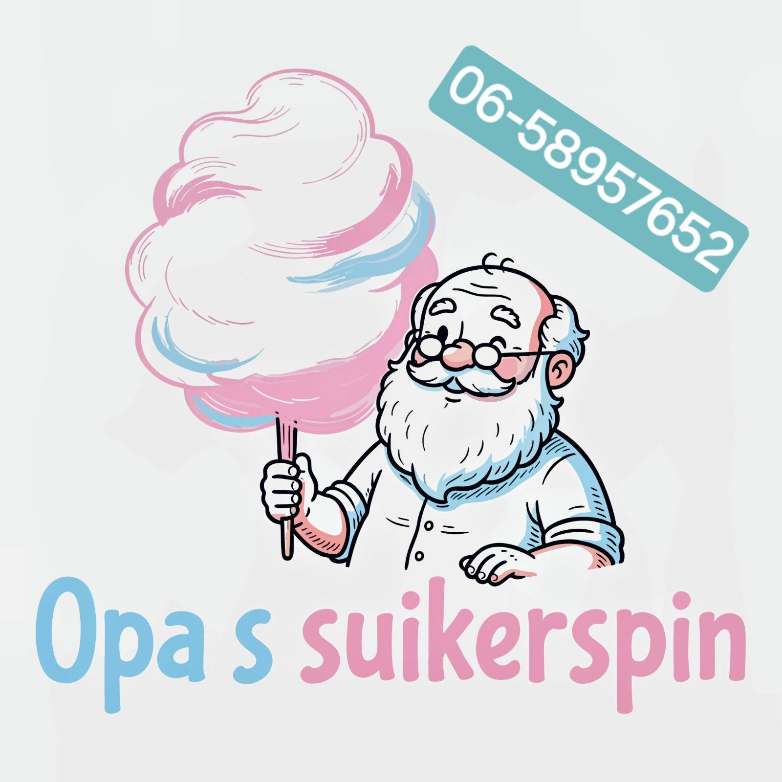 Opa s suikerspin te huur voor u feest, Ophalen of Verzenden, Halloween of Griezel