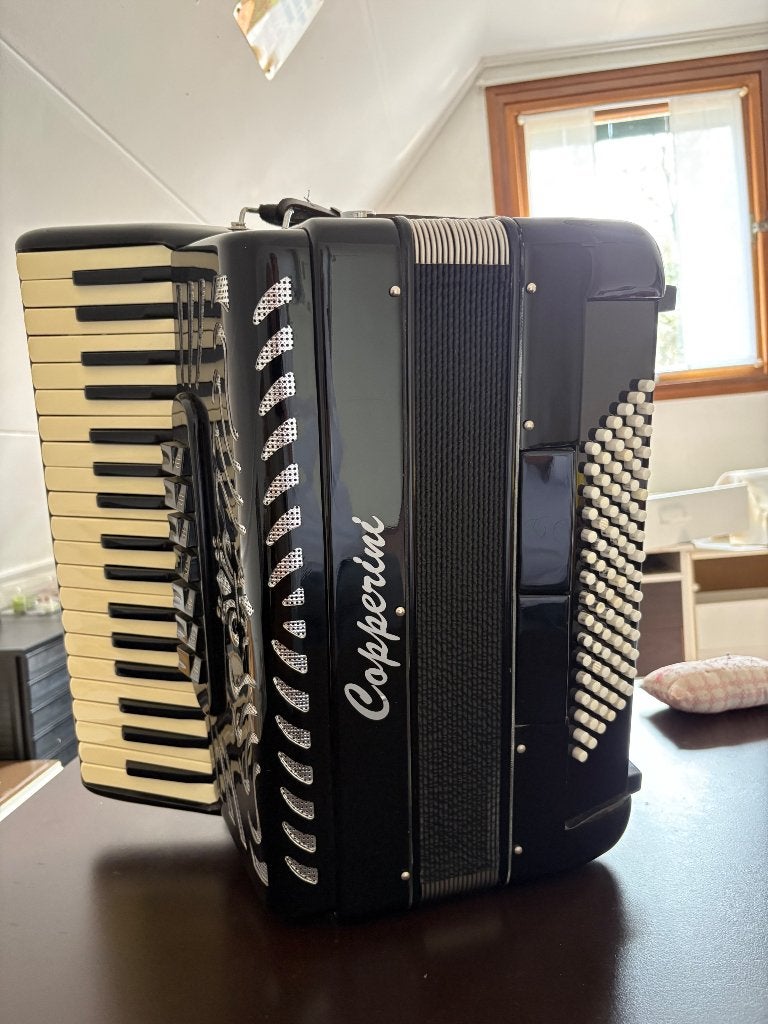 Copperrini Accordeon 96-bas - Zo goed als nieuw, Met koffer, Toetsaccordeon, Zo goed als nieuw, 96-bas