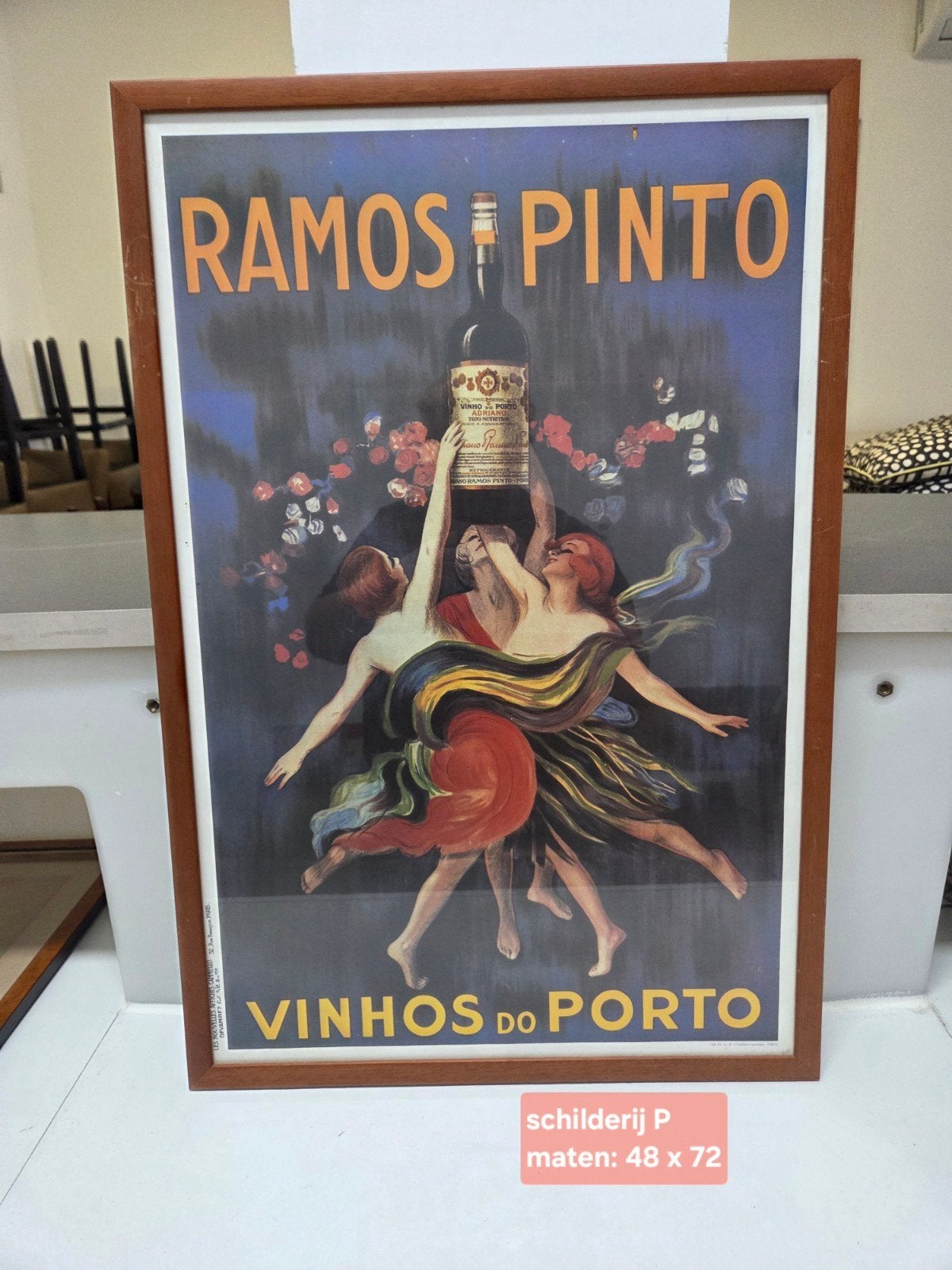 Vintage Ramos Pinto Portwijn Reclame Poster, Ophalen