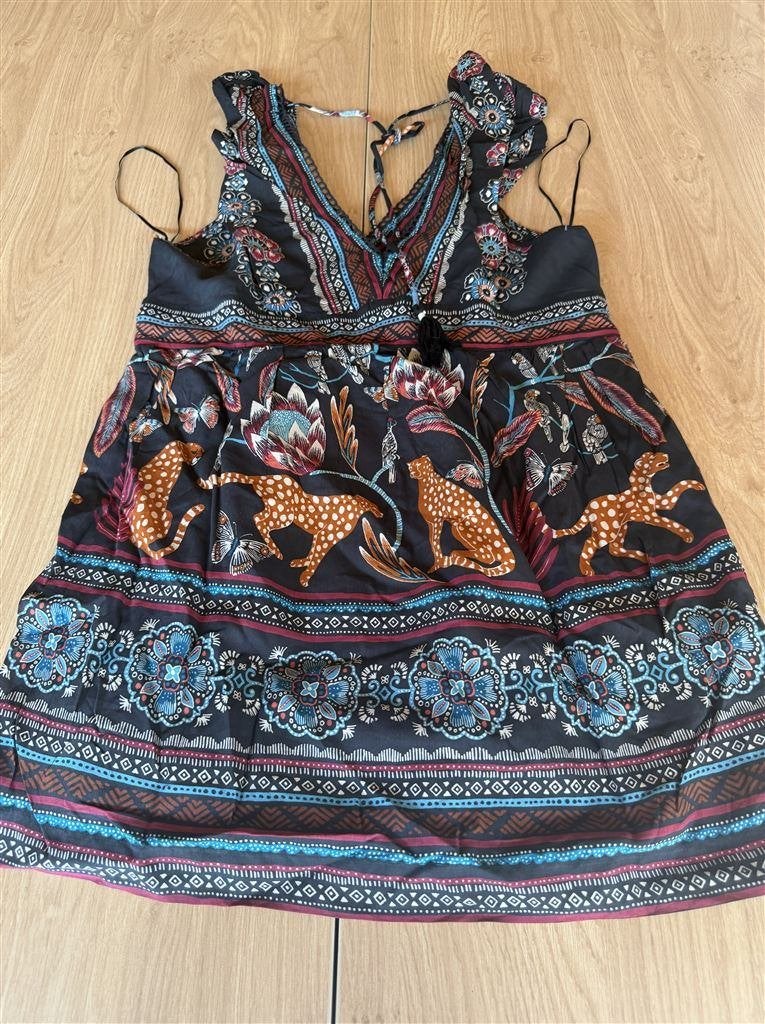 Anthropologie Tiger V-Neck Tunic Mini Jurk - Maat L, Ophalen of Verzenden, Zo goed als nieuw, Maat 38/40 (M), Boven de knie