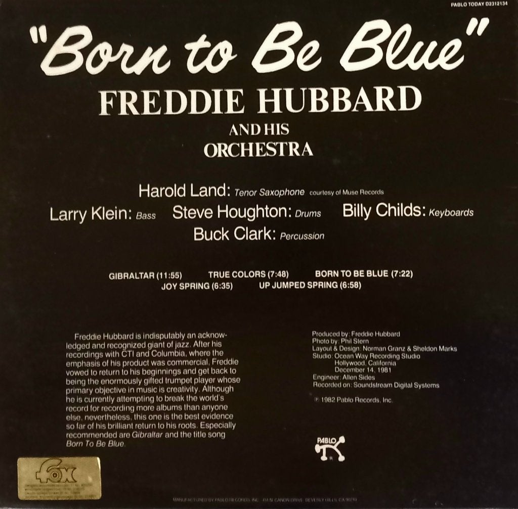 Freddie Hubbard - Born to Be Blue Dig. Amerikaanse Persing), Ophalen, LP, 12 inch, Jazz