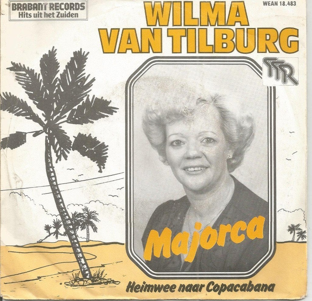 VERKOCHT Wilma van Tilburg : Majorca (1981), Fotohoes, 7 inch, Ophalen of Verzenden, Zo goed als nieuw