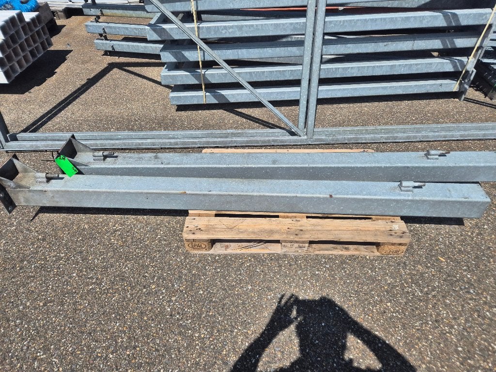 Dubbele gegalvaniseerde poort hekwerk ( 018 ), Tuin en Terras, Ophalen, Gebruikt, Spijlenhekwerk, Nb