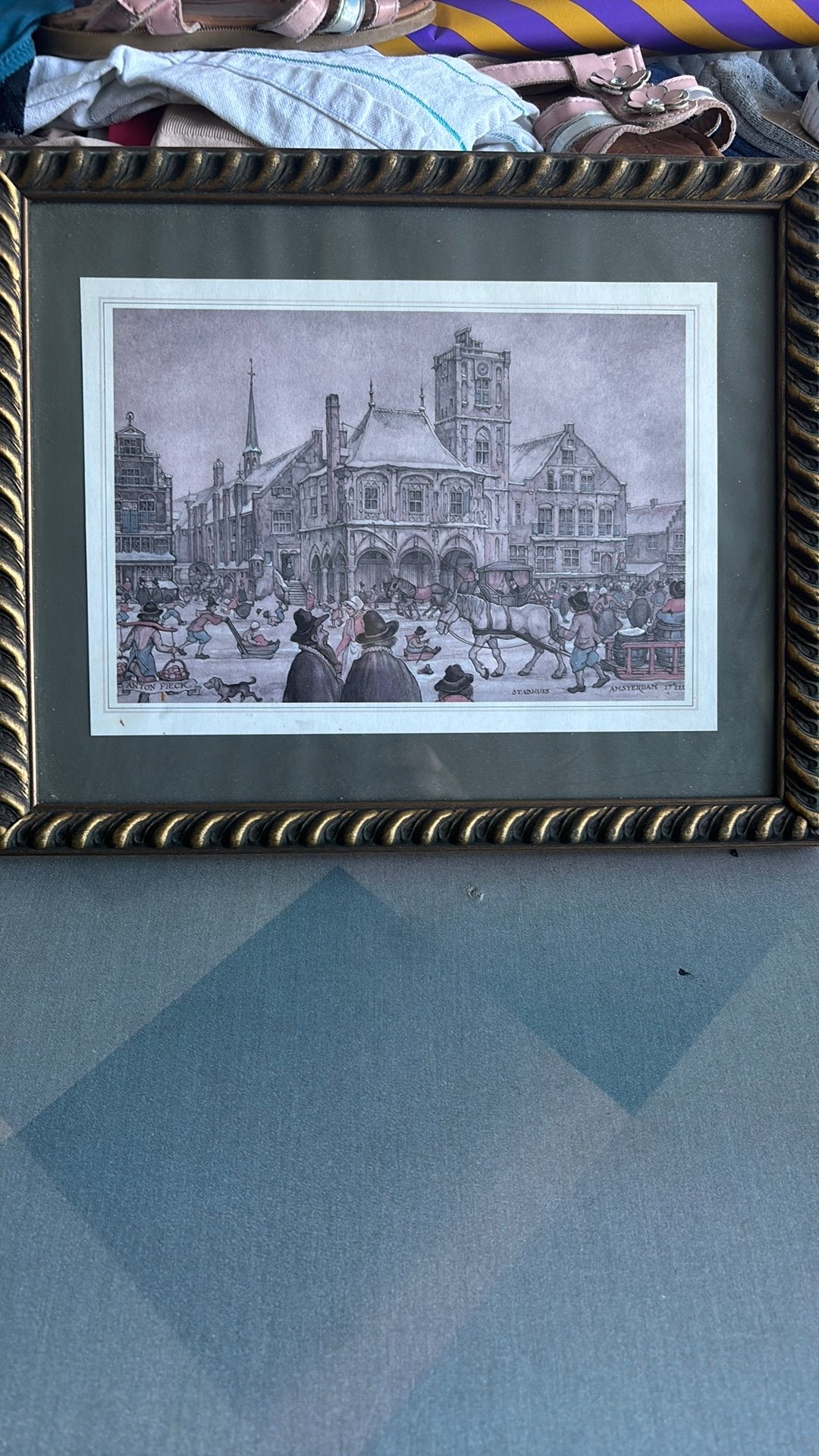 Anton Piek prent, Antiek en Kunst, Kunst | Tekeningen en Foto's, Ophalen of Verzenden, Print, Achter glas