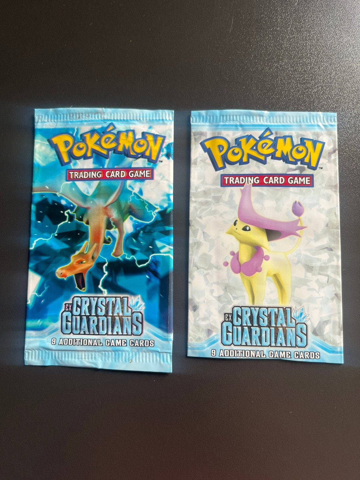 Pokemon booster empty ex crystal guardians 2x, Ophalen of Verzenden, Gebruikt, Booster