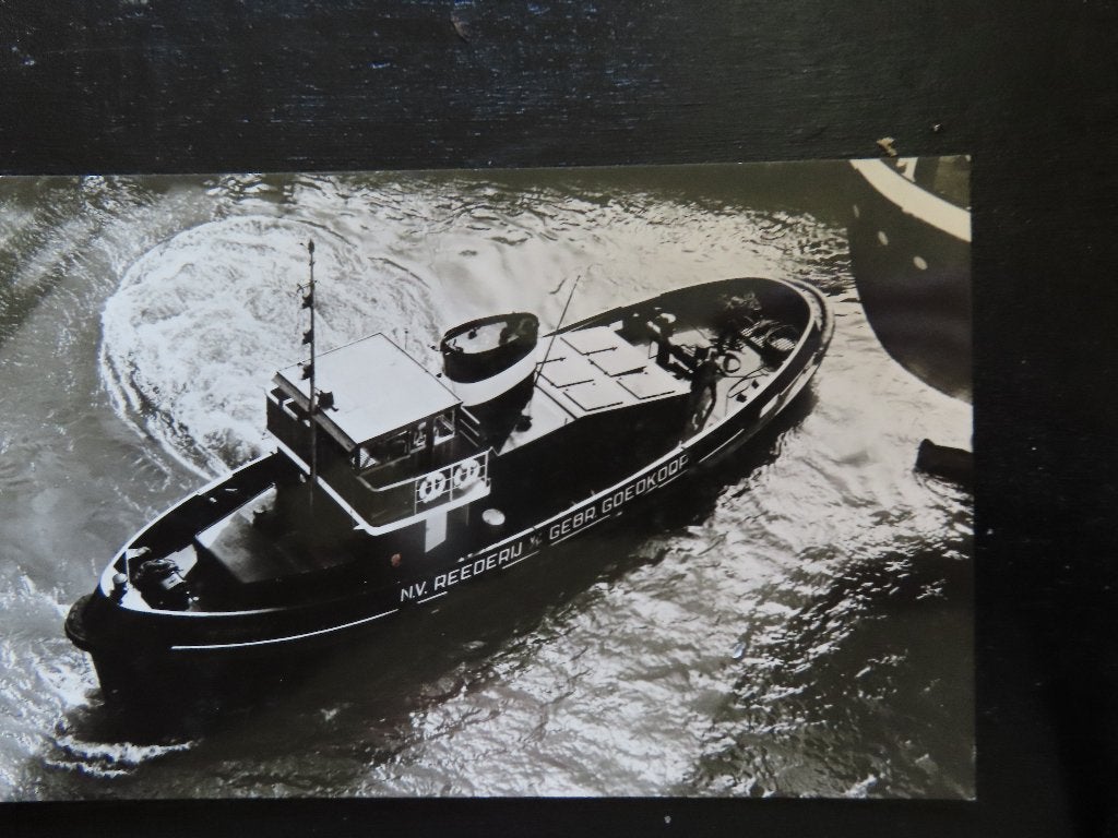 ansichtkaart sleepboot "Jan Goedkoop Jr.", Verzamelen, Ophalen of Verzenden, Zo goed als nieuw, Motorboot, Kaart, Foto of Prent