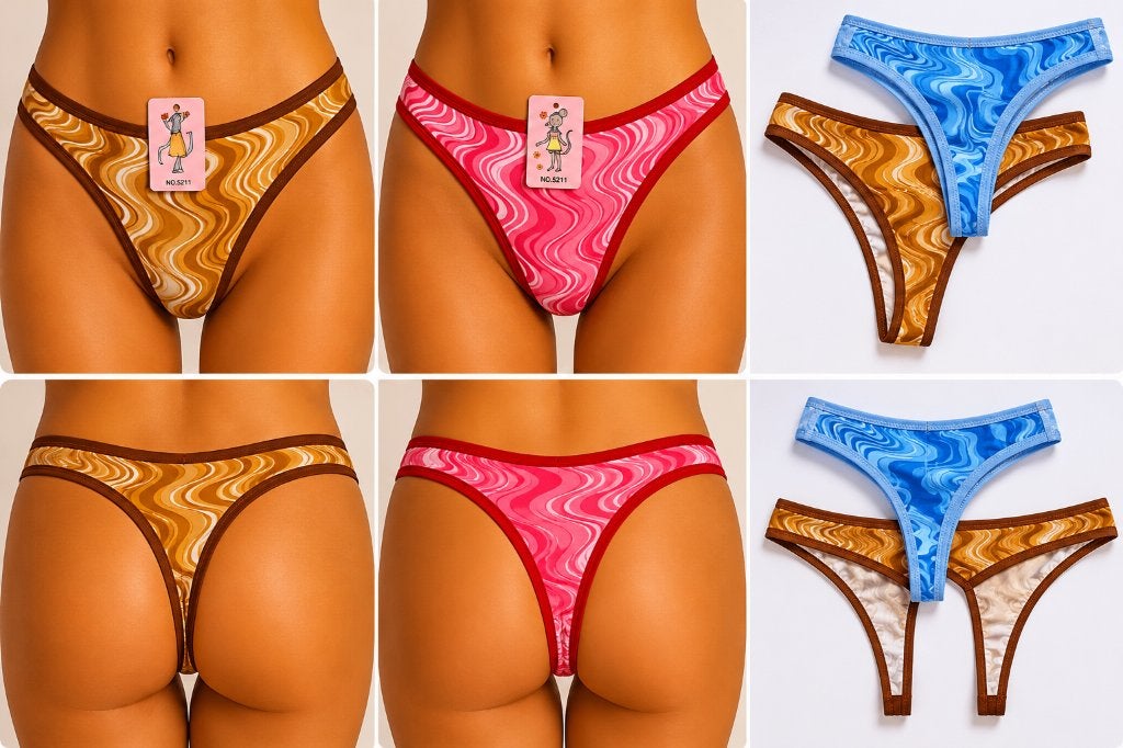 Partij  strings maat XL Retro design print, -, Ophalen of Verzenden, Onbekend, -