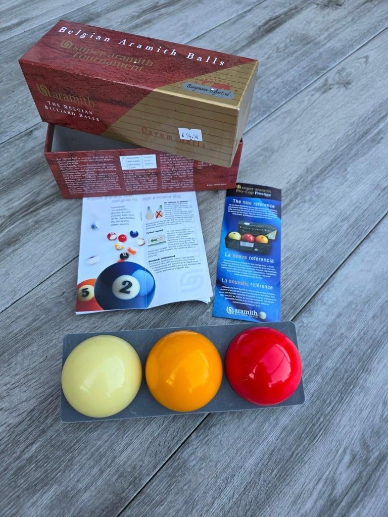 Set biljartballen,Aramith balls, nieuwstaat,nw prijs E 94,50, Sport en Fitness, Biljarten en Poolen, Ophalen of Verzenden, Nieuw