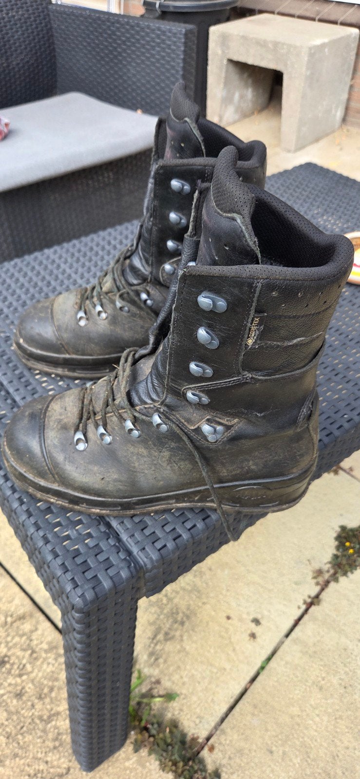 Haix Zaagschoenen Bosbouw Maat 43 (vallen ruim), Tuin en Terras, Ophalen of Verzenden, Gebruikt, Laarzen, Haix