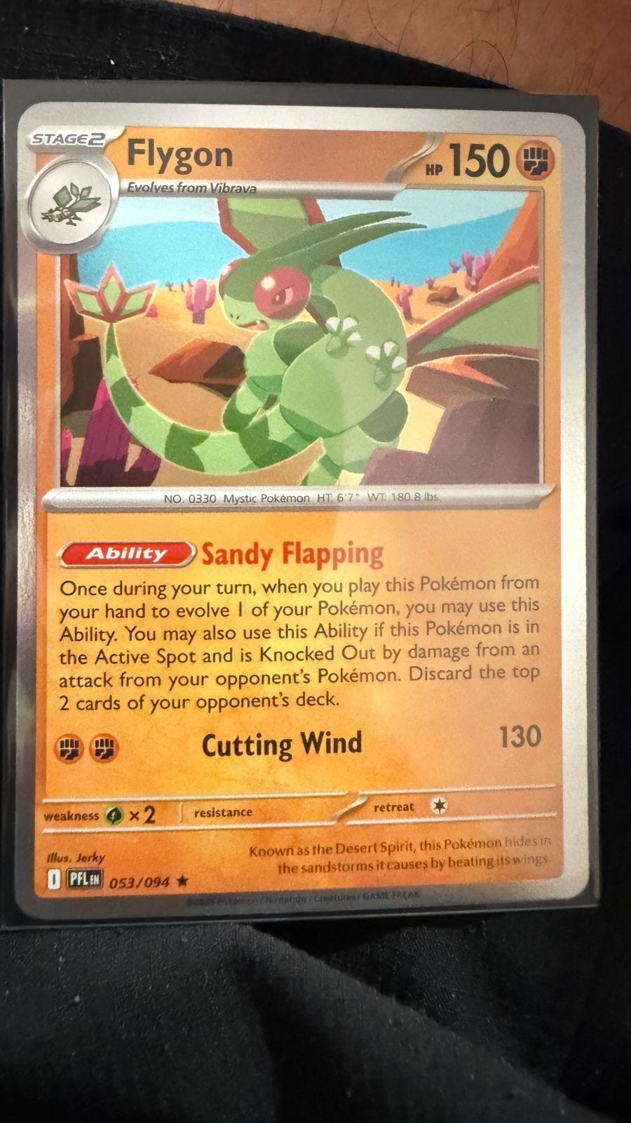 Pokémon Kaart Flygon 053/094 PFL EN - Stage 2, Ophalen of Verzenden, Zo goed als nieuw, Losse kaart