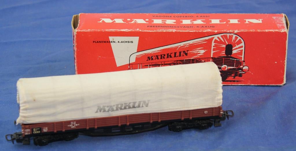 Marklin H0 4517.2 vier-assige huifwagen., Hobby en Vrije tijd, Modeltreinen | H0, Wisselstroom, Gebruikt, Verzenden, Wagon