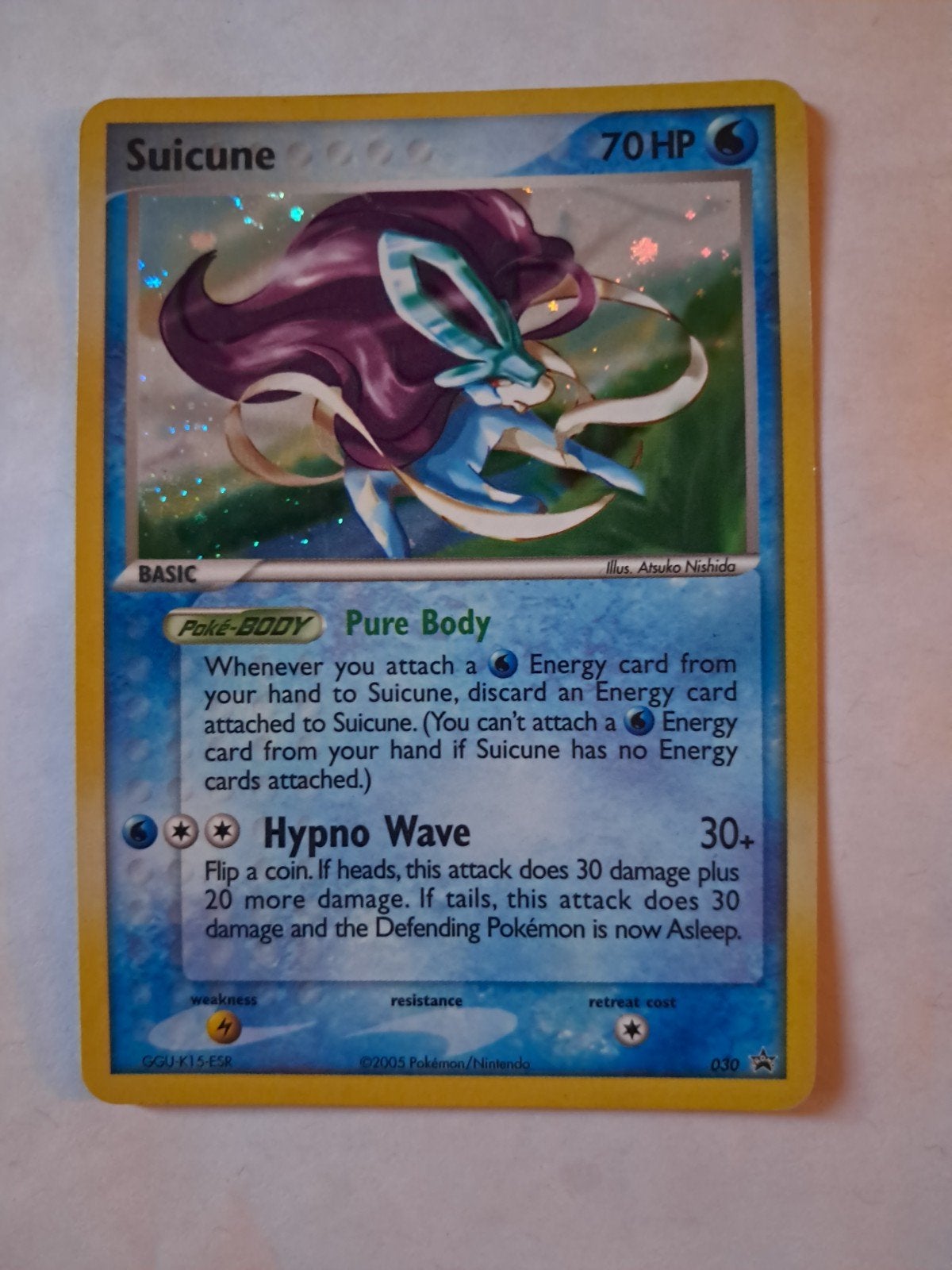 Suicune 030 Promo, Ophalen of Verzenden, Zo goed als nieuw, Losse kaart, Foil