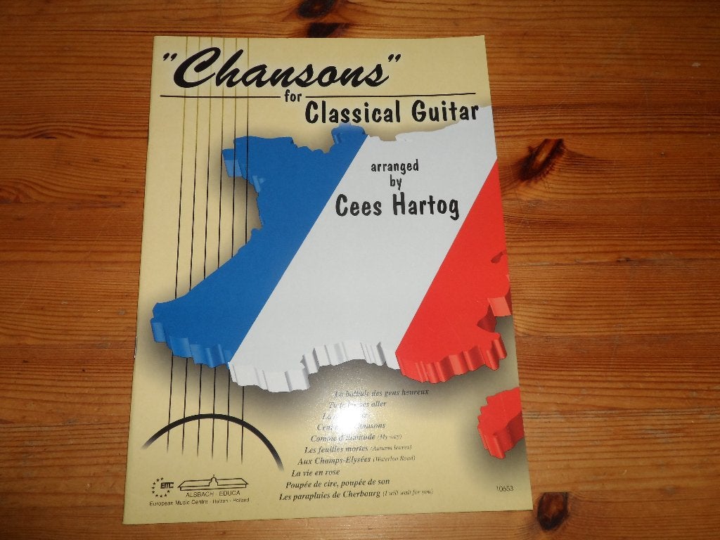Cees hartog - chansons for classical guitar nieuw!, Gitaar, Nieuw, Ophalen of Verzenden, Artiest of Componist