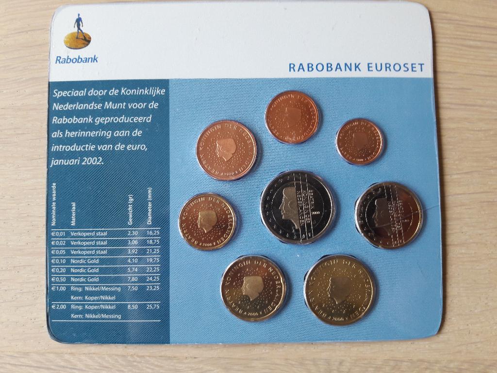 NEDERLAND RABOBANKSET 2001; Zeldzaam !!!, Postzegels en Munten, Munten | Europa | Euromunten, Ophalen of Verzenden, Overige landen