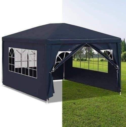 Partytent, Paviljoen, 3x4, opvouwbaar, Met Zijwanden, Blauw, Opvouwbaar, Partytent, Minder dan 4 meter, Nieuw
