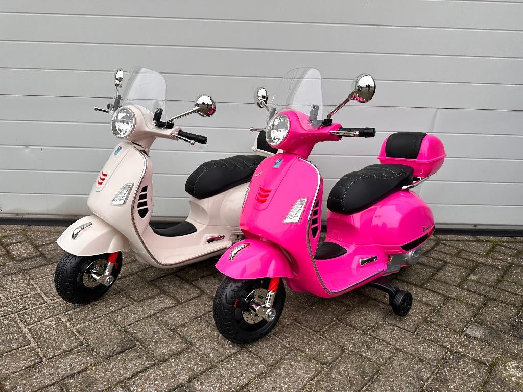 Vespa GTS Super 12v scooter wit Leer - MP3 - AUX - VERLICHT, Ophalen of Verzenden, Nieuw