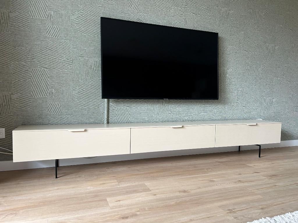 HKliving Wood Grain tv-meubel, Gebruikt, Modern retro, 200 cm of meer, Minder dan 100 cm