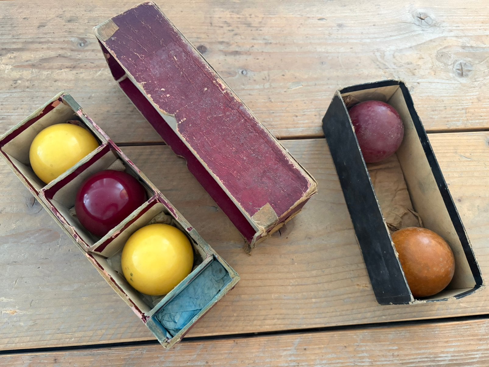 Oude biljartballen, Ophalen of Verzenden, Gebruikt, Keu of Ballen